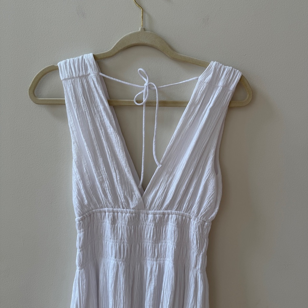 Abercrombie & Fitch Crinkle Textured Smocked Waist Maxi Dress Small - Picture 6 of 14